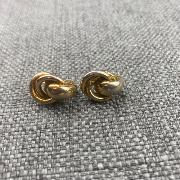 Vintage Mini Tarnished Silver W/ 2 Hoops Clip On - Picture 4 of 6